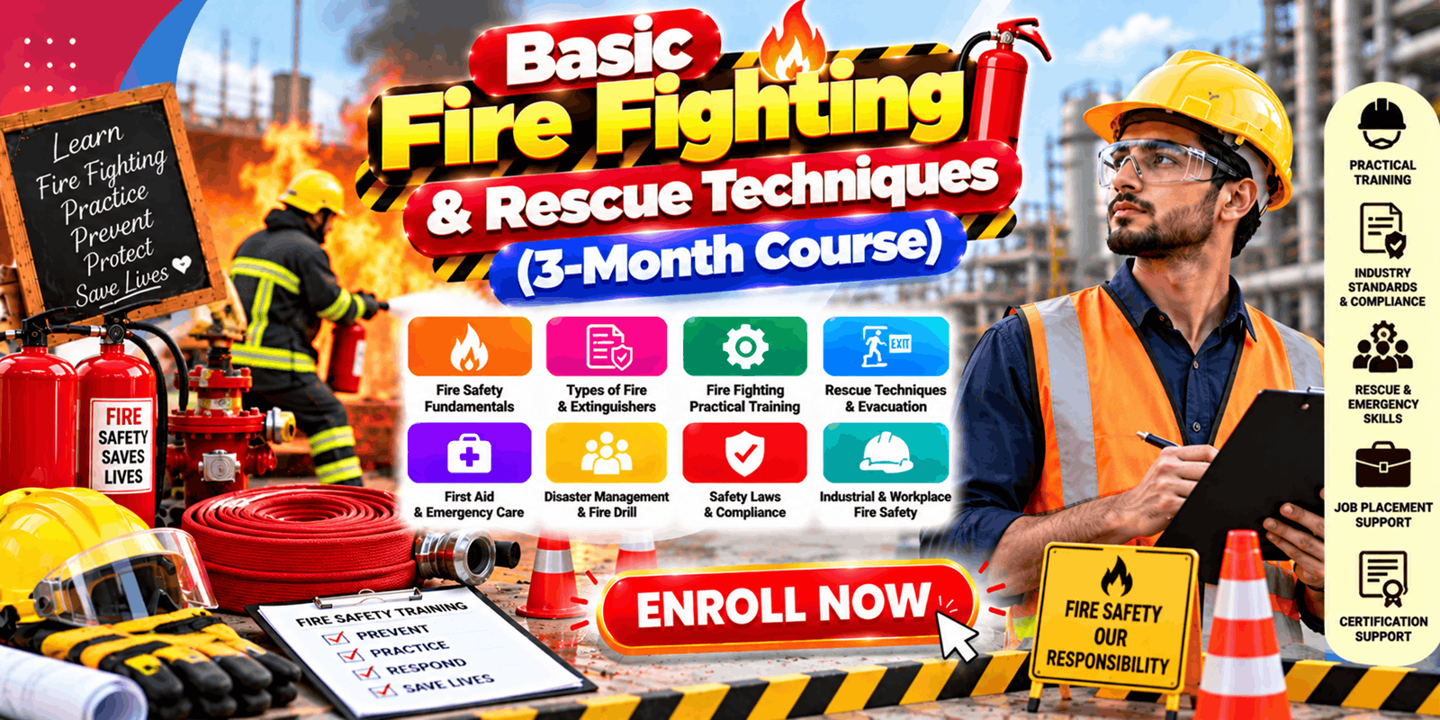 Basic Fire Fighting & Rescue Techniques (3-Month Course)